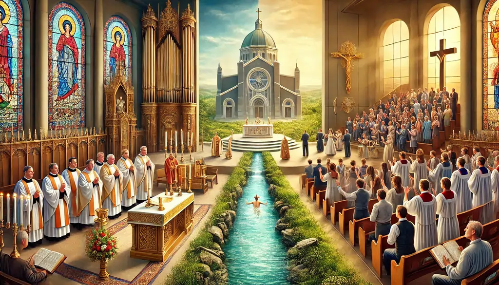 Catholic vs. Protestant Evangelical Core Beliefs and Practices